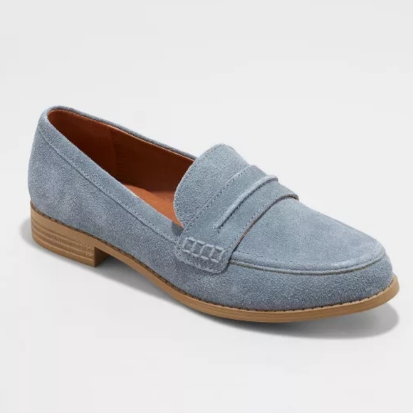 Universal Thread Shoes - Women's Blue Suede Closed Back Loafers